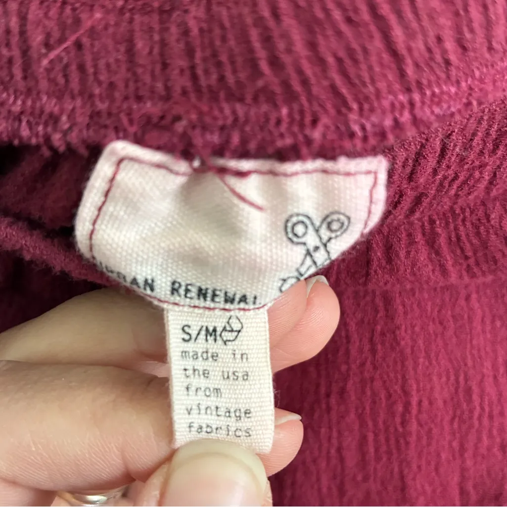 Urban Renewal Burgundy Gypsy Fairycore Women's Flowy Ankle Skirt Sz S/M - Image 4