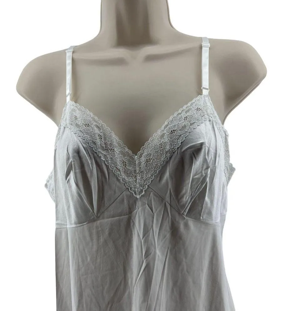 Vintage Vanity Fair Full Slip Dress Lace Nylon Ivory Lingerie Womens 34 - Image 2