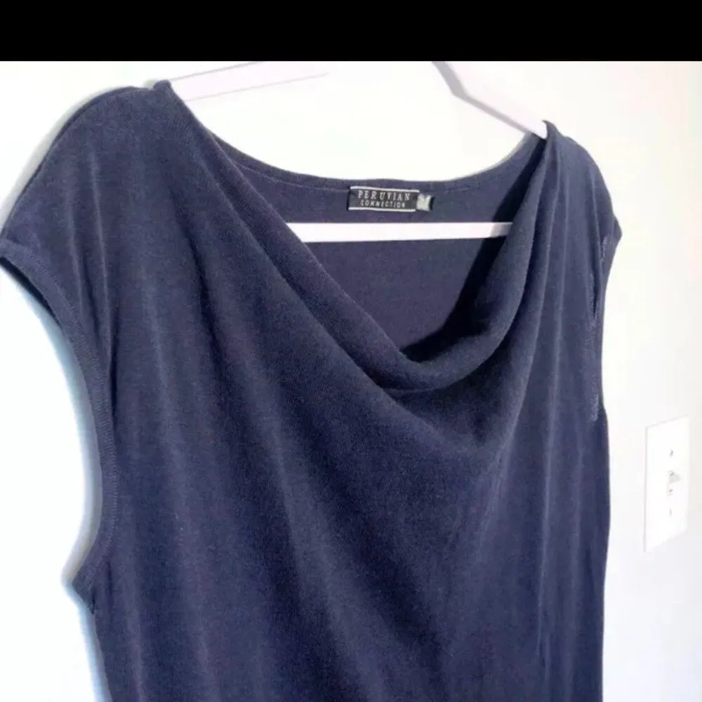 Peruvian Connection large navy blue dress - Image 5