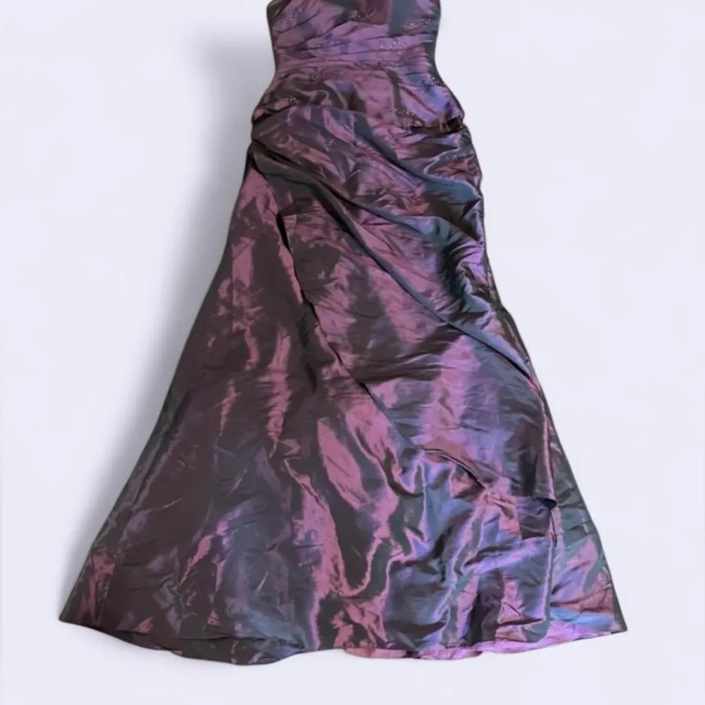 Purple Satin Strapless A - Image 5