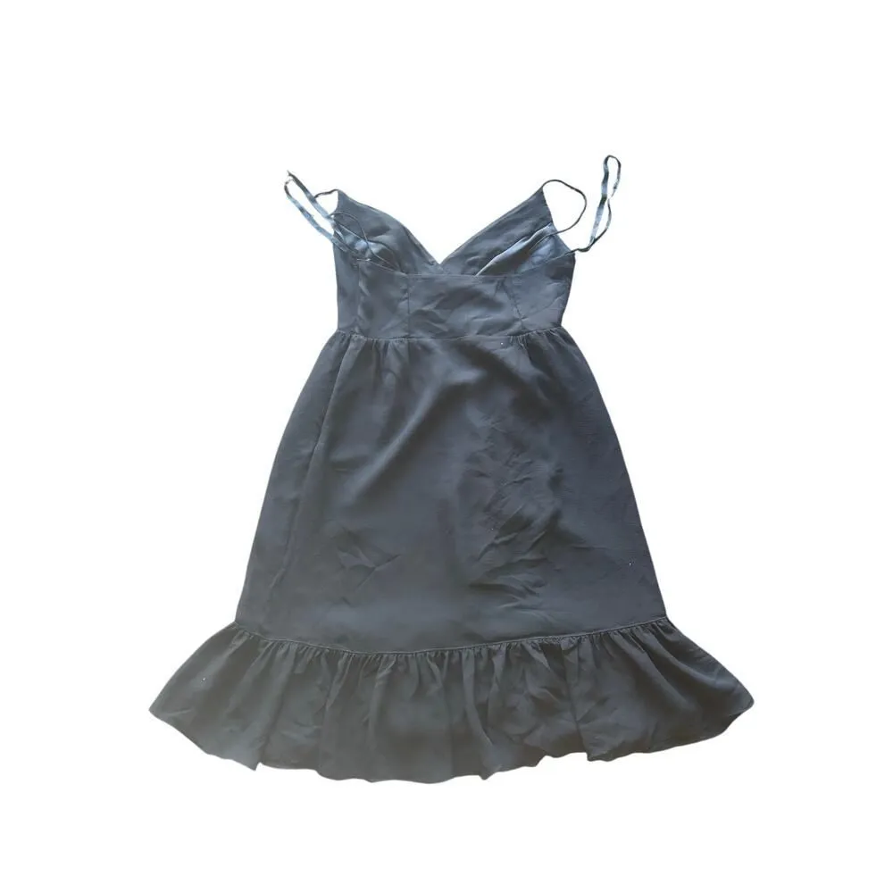 Vivienne Tam black ruffled midi dress, size 1 - Image 3