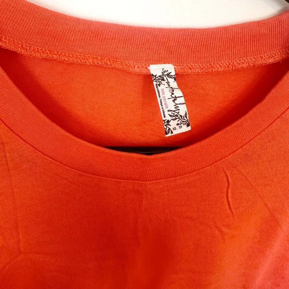 Free People Bright Orange In My T-Shirt Bodysuit - XS - Image 3