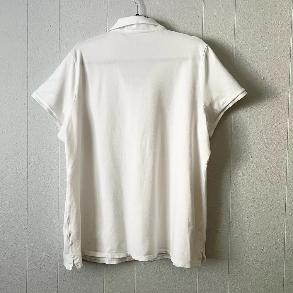 Old Navy Polo Shirt Womens XXL Tall Cotton Stretch Preppy Tennis Light Academia - Image 4