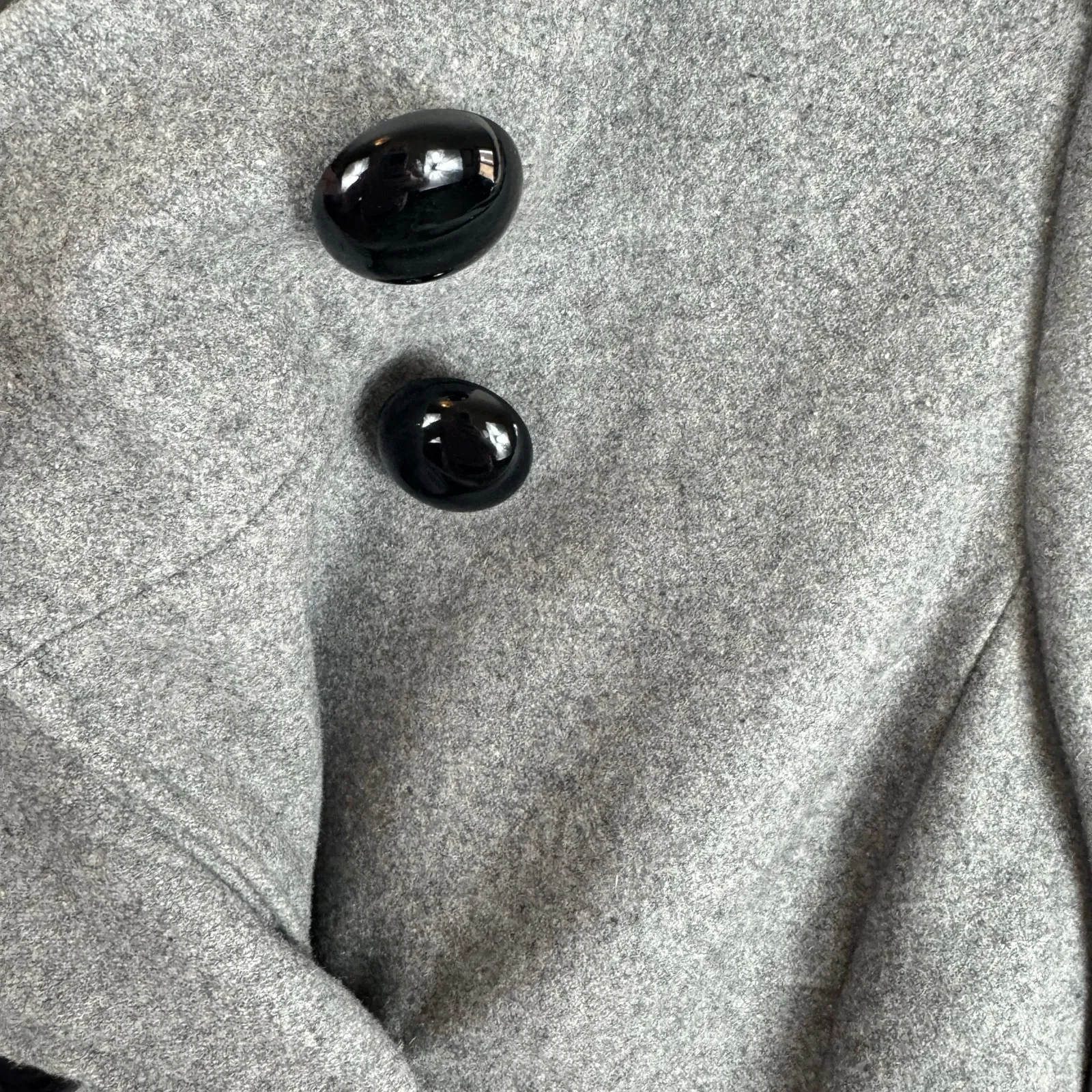 M. Julian Gray Double Breasted Collared Line Button Up Wool Pea Coat Size M Size M - Image 4