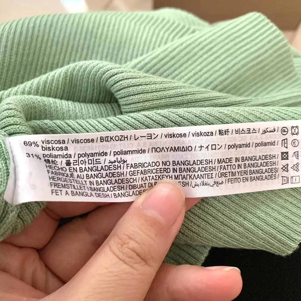 Zara Skater Ribbed Knit Long Sleeve Mini Dress in Light Green - Image 10