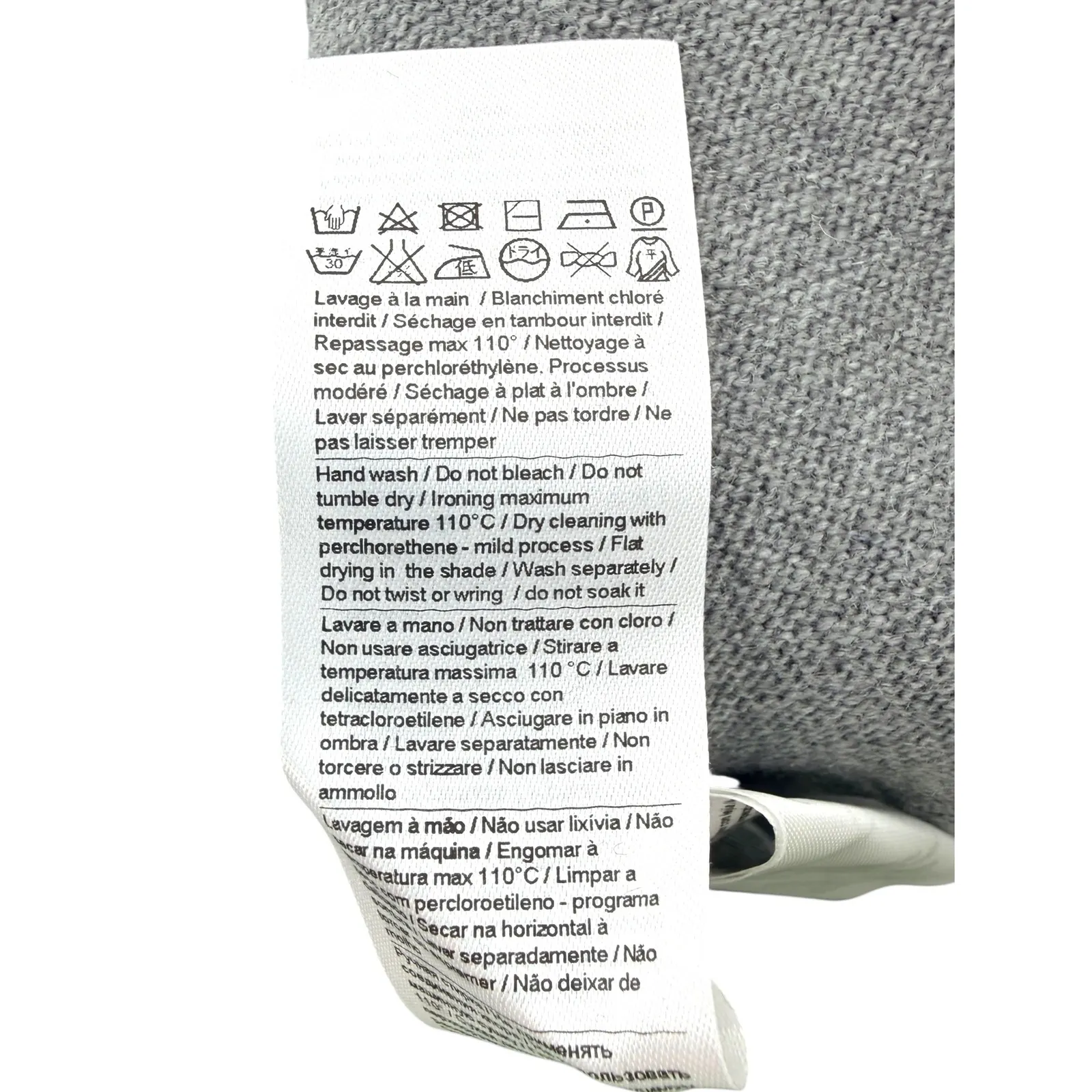 Stefanel Italian Yarn Gray Wool Cashmere Knit Jumpsuit XS Twist Neck Lounge Chic - Image 6