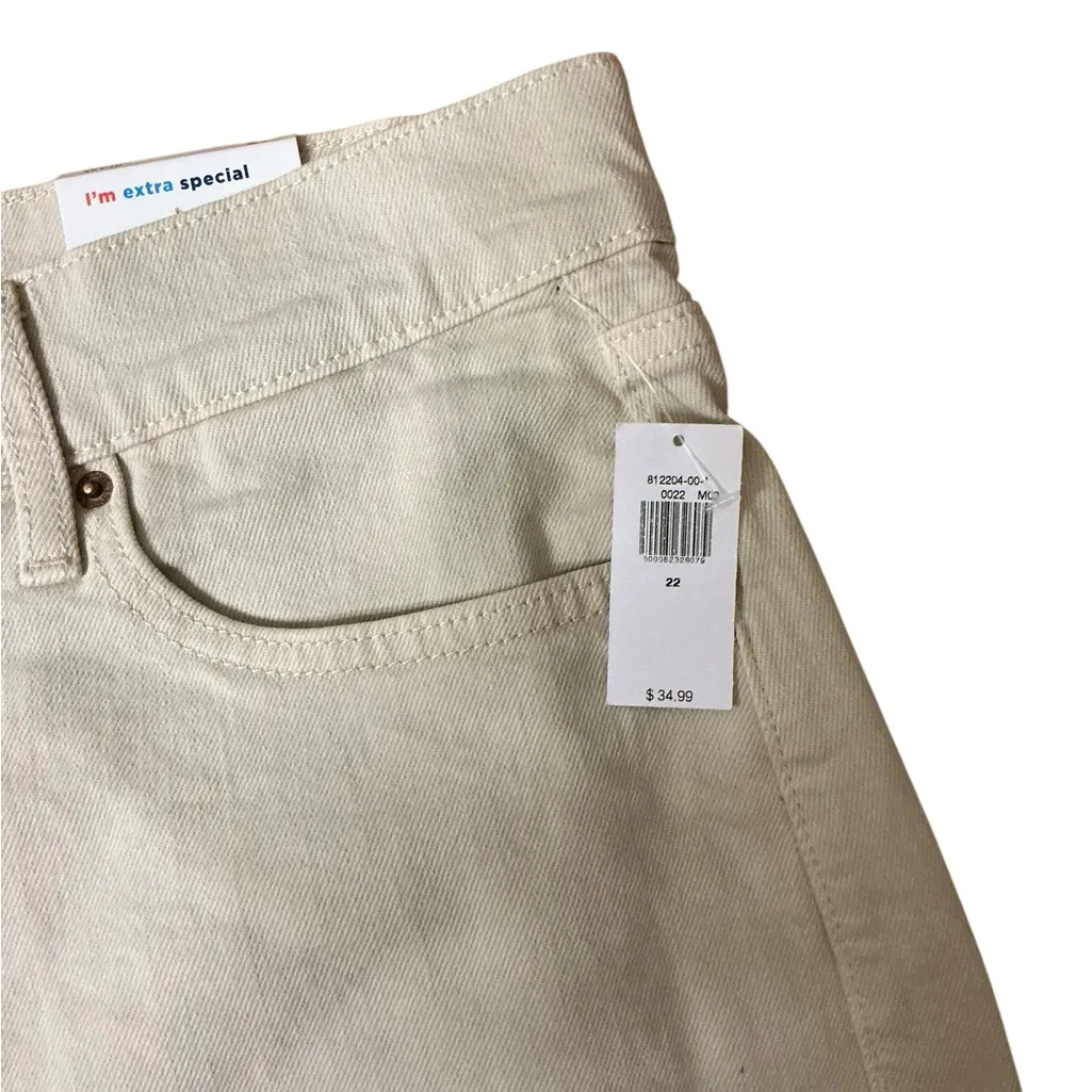 Old Navy Tan Jean Shorts Classic Design Mid-Thigh - Image 3