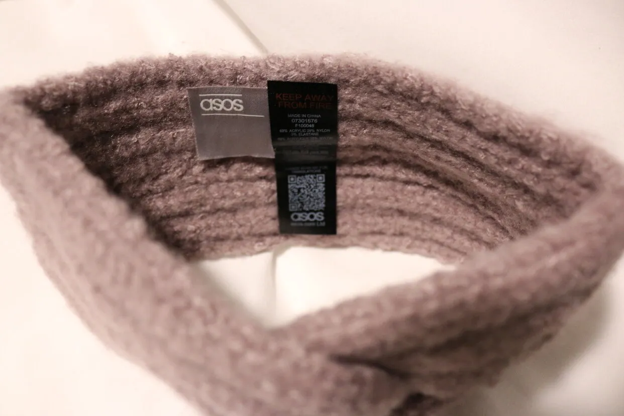 Purple knit headband Fluffy Soft twist front pull on Asos Design - Image 7