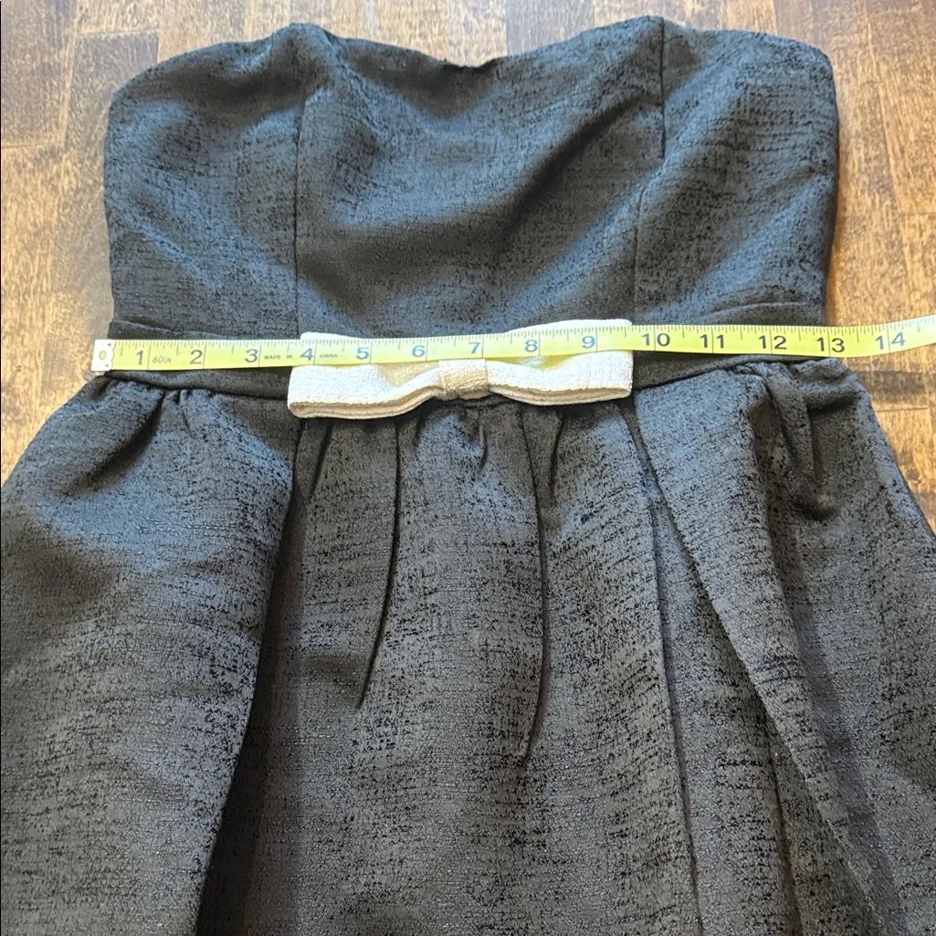 ALTAR'D STATE Black Strapless Mini Dress with Bow NWT Size Small - Image 14