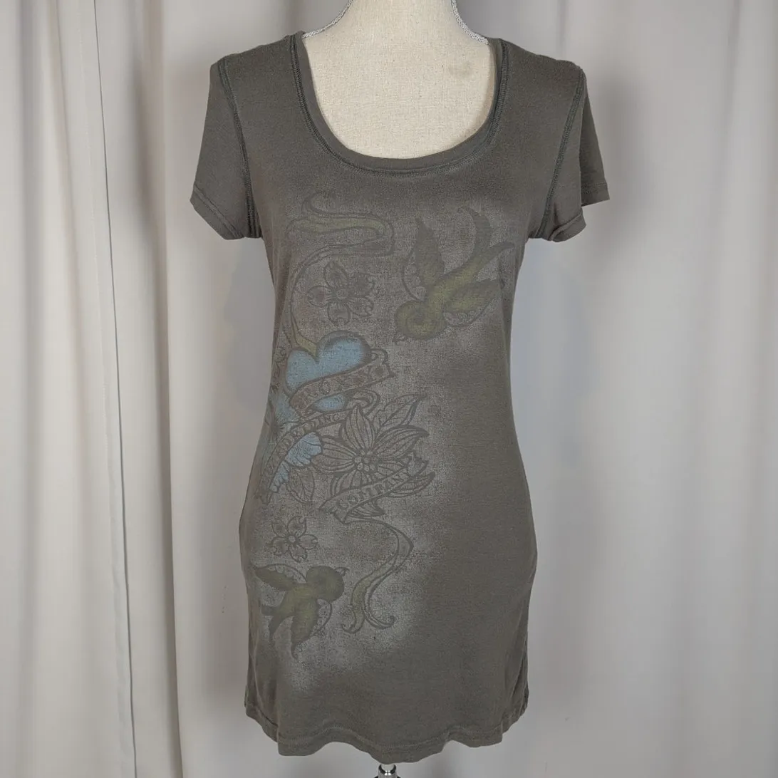 Roxy Tattoo Graphic Tee Shirt Women’s Small - Image 13