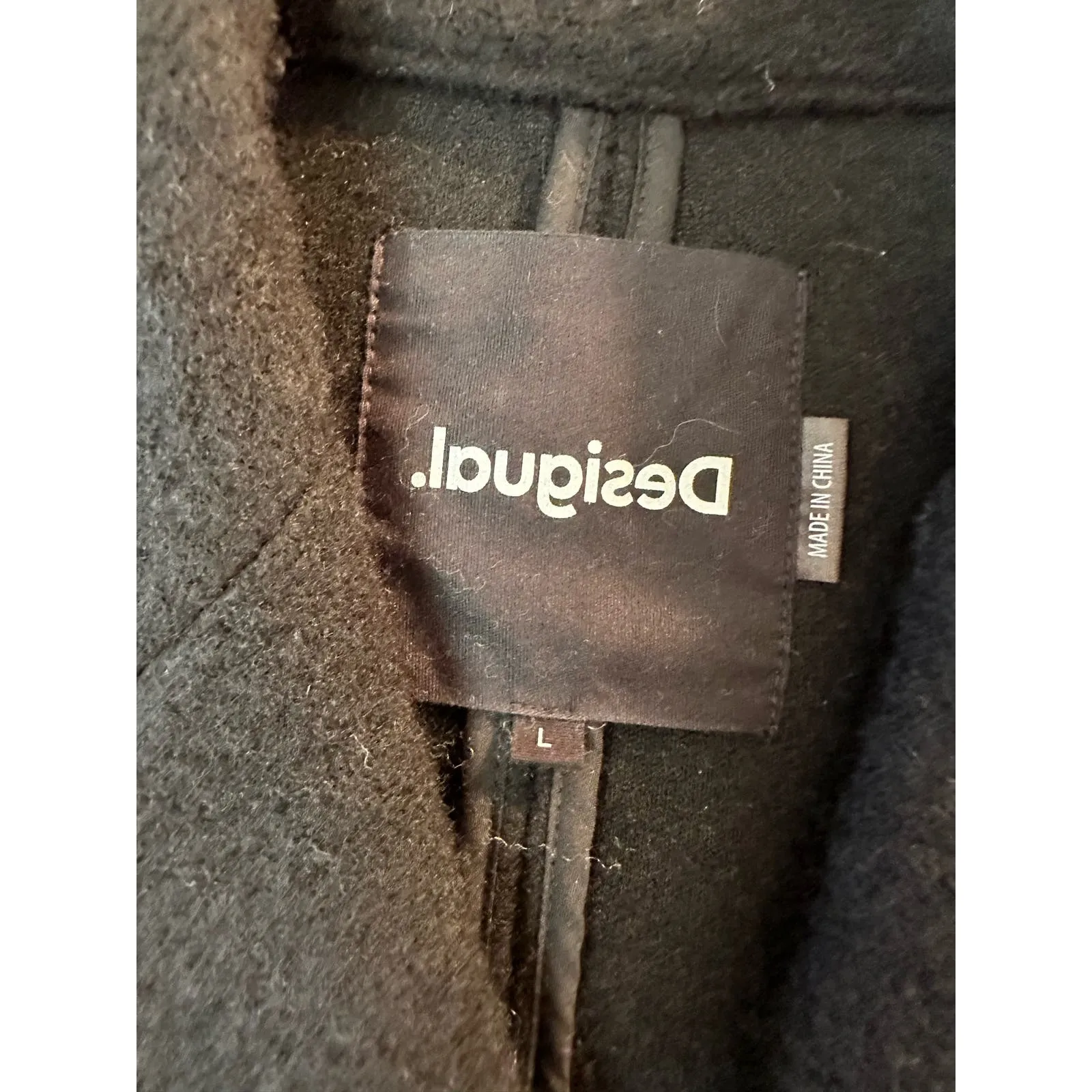 Desigual Long embroidered Love Maker Coat Size L‎ - Image 2