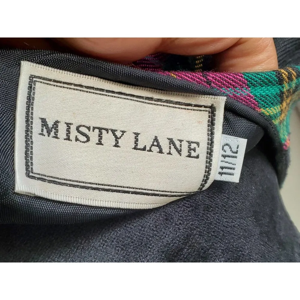 VTG Misty Lane Multicolor Rayon Round Neck Long Sleeve Knee Length Dress 11/12 - Image 8