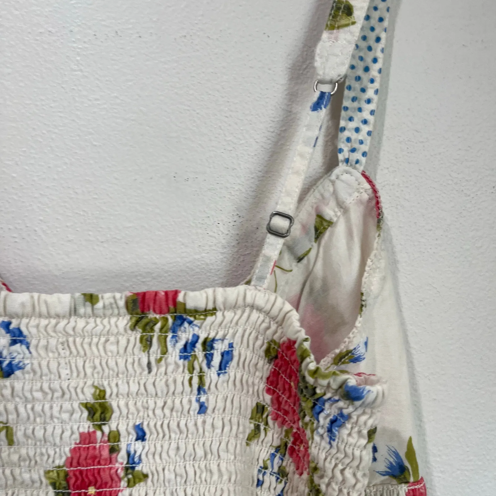 Hollister Floral Babydoll Dress White Size S Mini Cottagecore Coquette - Image 5