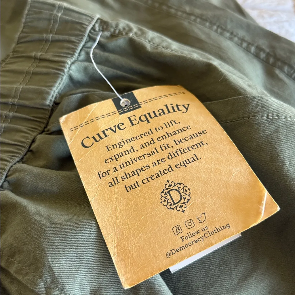 NWT Democracy “Ab”solution Curve Equality Olive Green Sky rise Pull On Pant 16 - Image 5
