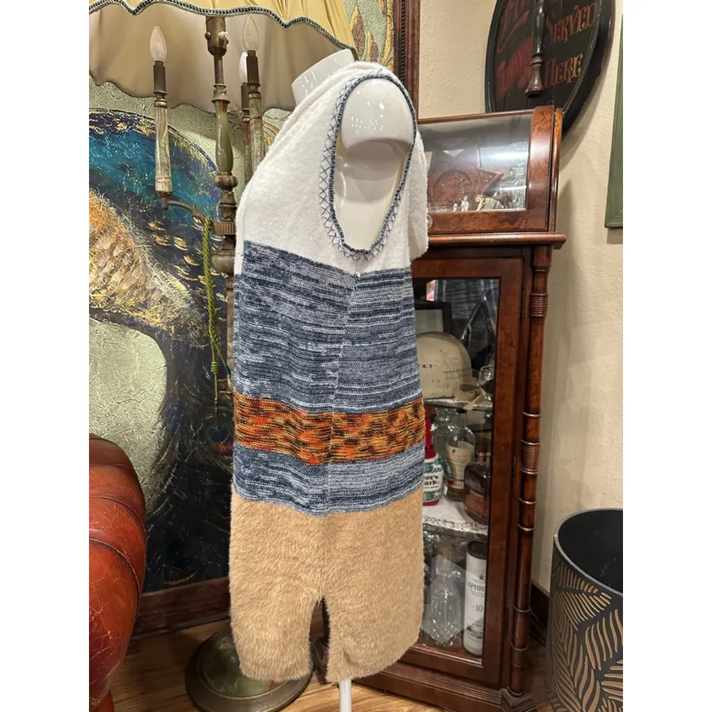 Women's EST. 1946 Sweater Vest XL White Blue Orange - Image 2