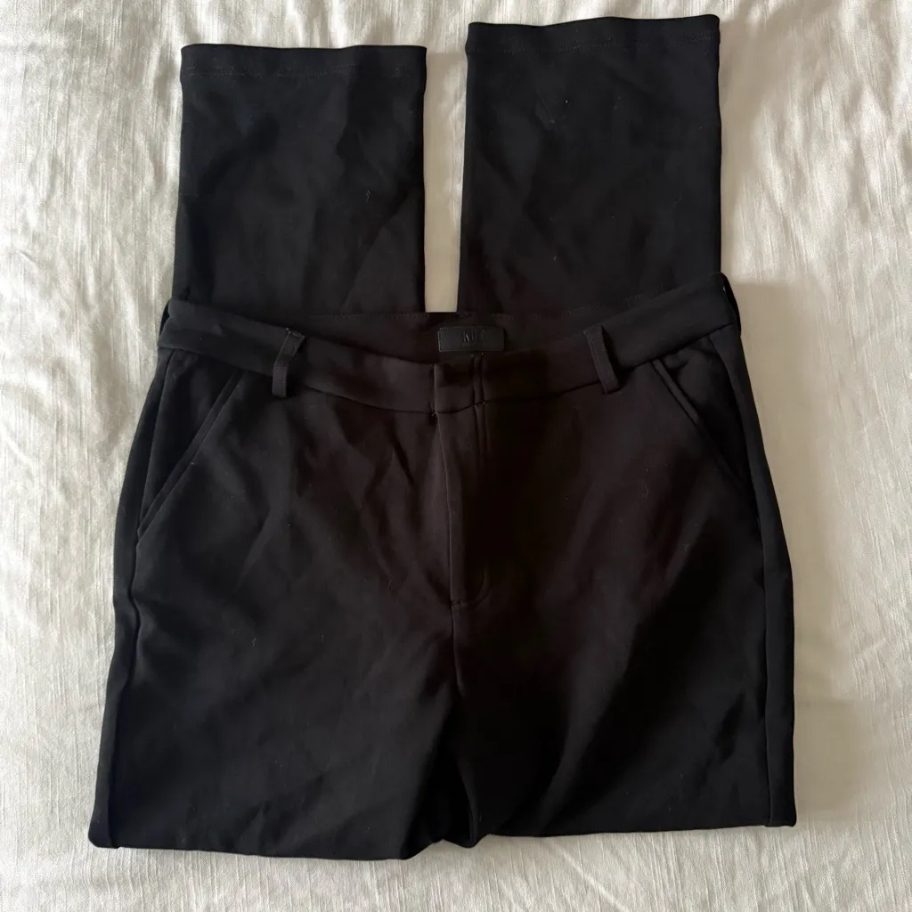 Kut from the Kloth Reese High Rise Trouser Straight Leg Pants Black Size 16 - Image 2