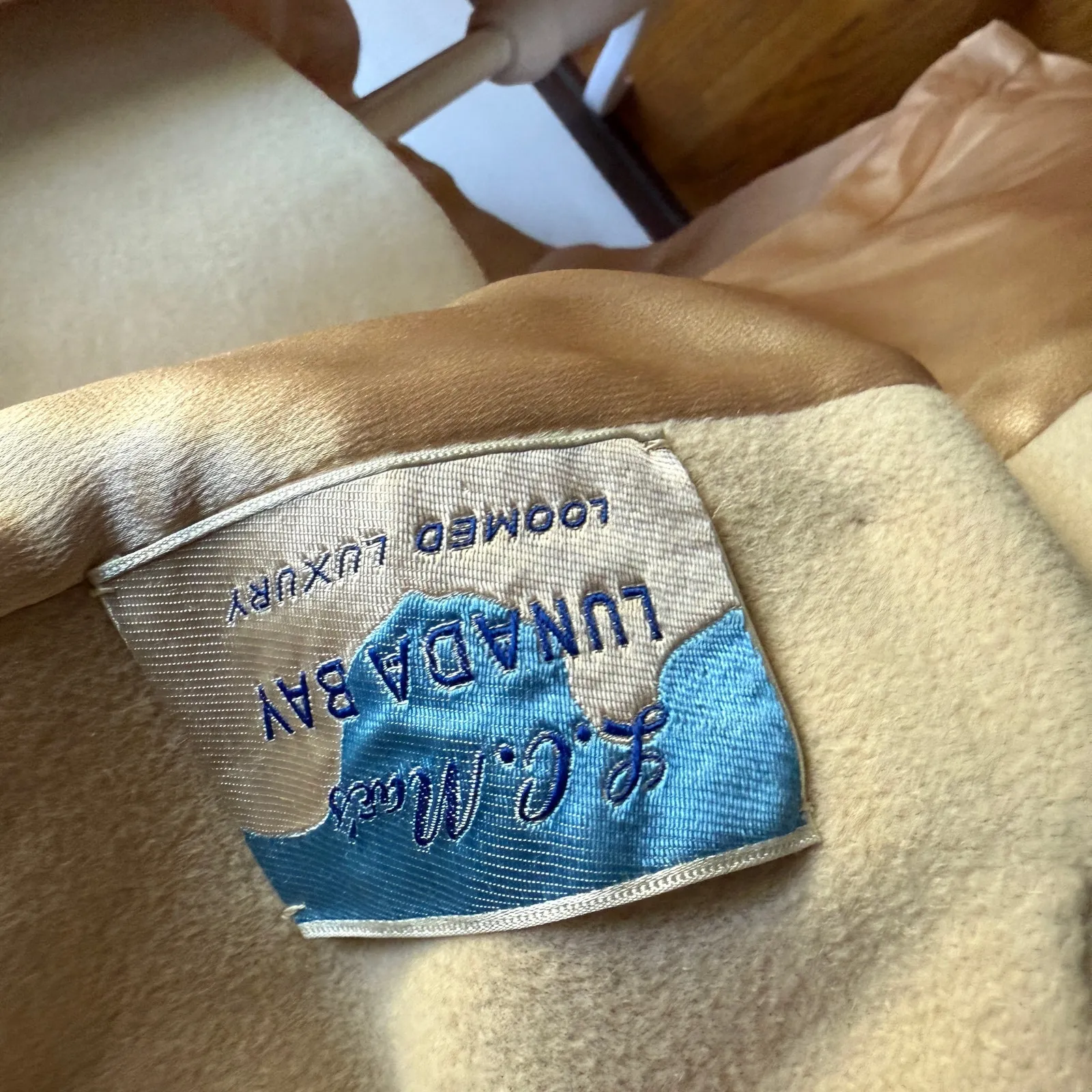 L.C. MAE | 1950s Vintage Wool Cream Double Breasted Long Coat Union Made Medium - Image 5