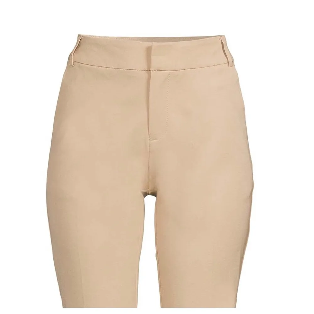 TIME and TRU Womens Cropped Pants Size 20 Beige Zipped Front Pockets New - Image 6