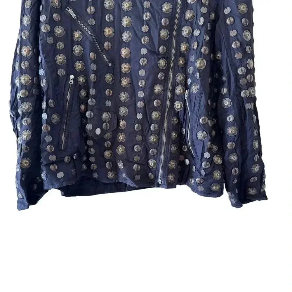 Free People Bohemian Retro Vintage Inspired Rare Corrie Coin Jacket SZ S - Image 6