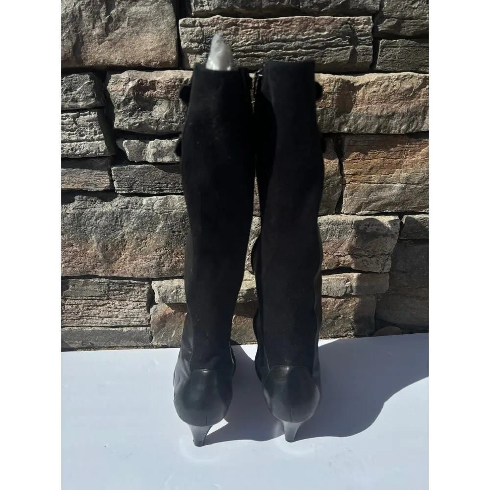 Nike Air by COLE HAAN Jalisa Black Heeled Boots size 9B Tall Zip Stretch Zip - Image 8