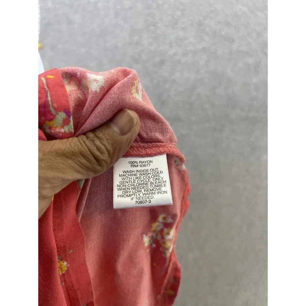 Peyton & Parker Women's Maxi Dress Floral Sleeveless Pink Tiered Size XS - Image 3