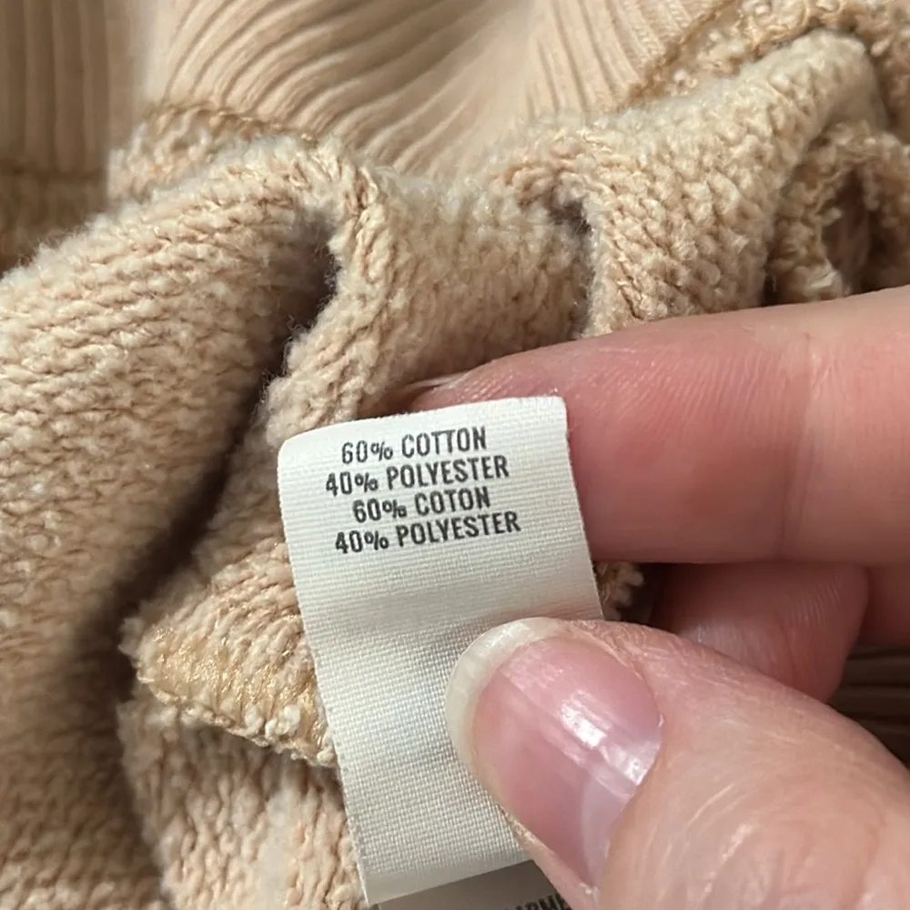 Aerie oversize distressed hoodie peachy beige size S - Image 12