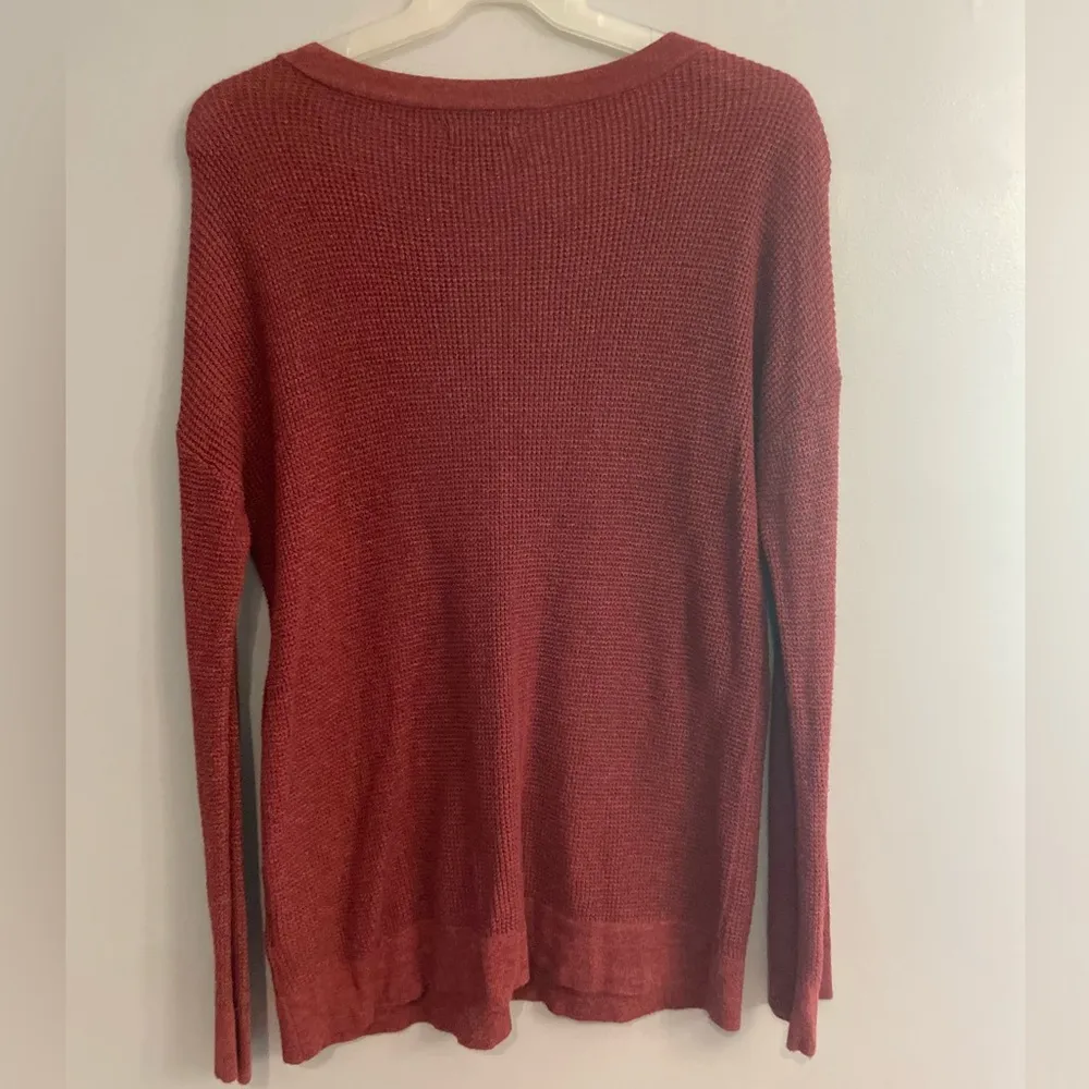 American Eagle Rust Lace-Up Knit Jegging Fit Comfy Women’s Sweater - Image 4