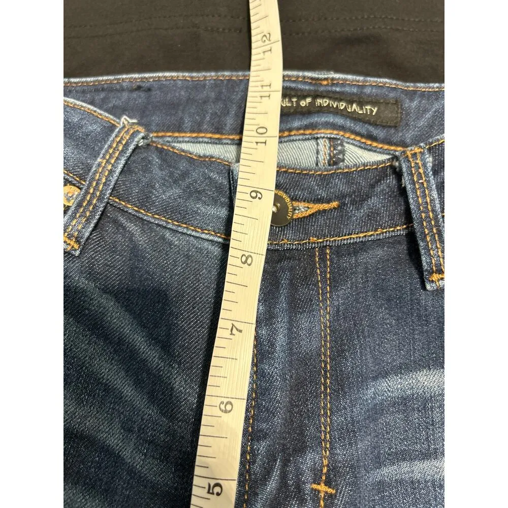 Cult of Individuality Gypsy High Rise Women's Skinny Jeans Size 26 Blue - Image 3