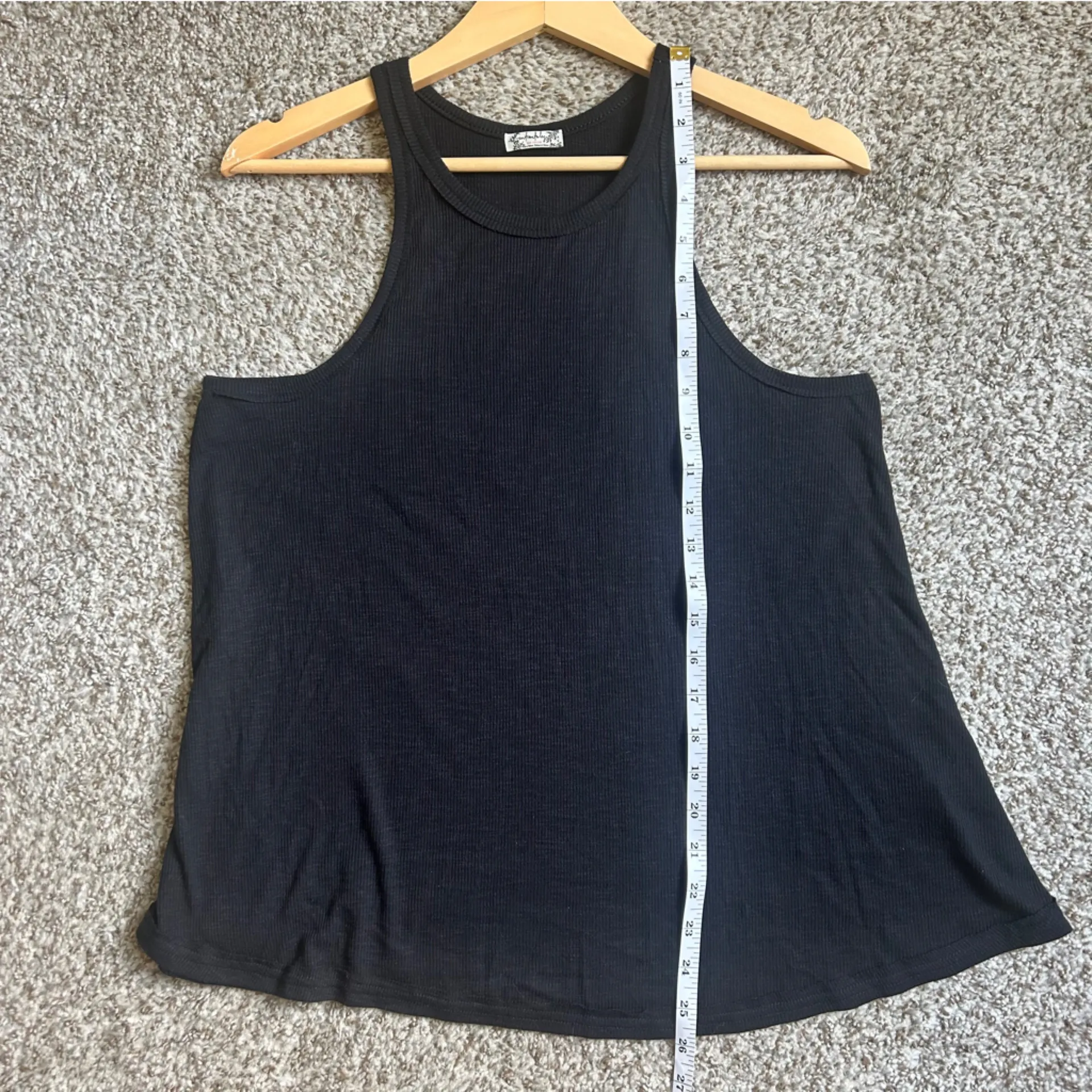 Intimately Free People Black Sleeveless Tank Top Oversized Ribbed Comfy Neutral - Image 7