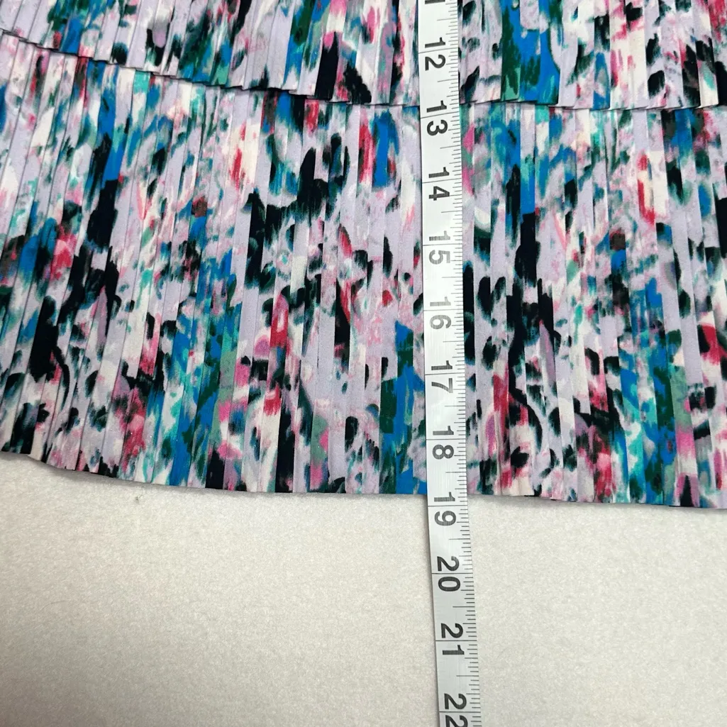 J. Crew Pleated Two Tier Watercolor Mini Skirt Women’s Size 4 - Image 10