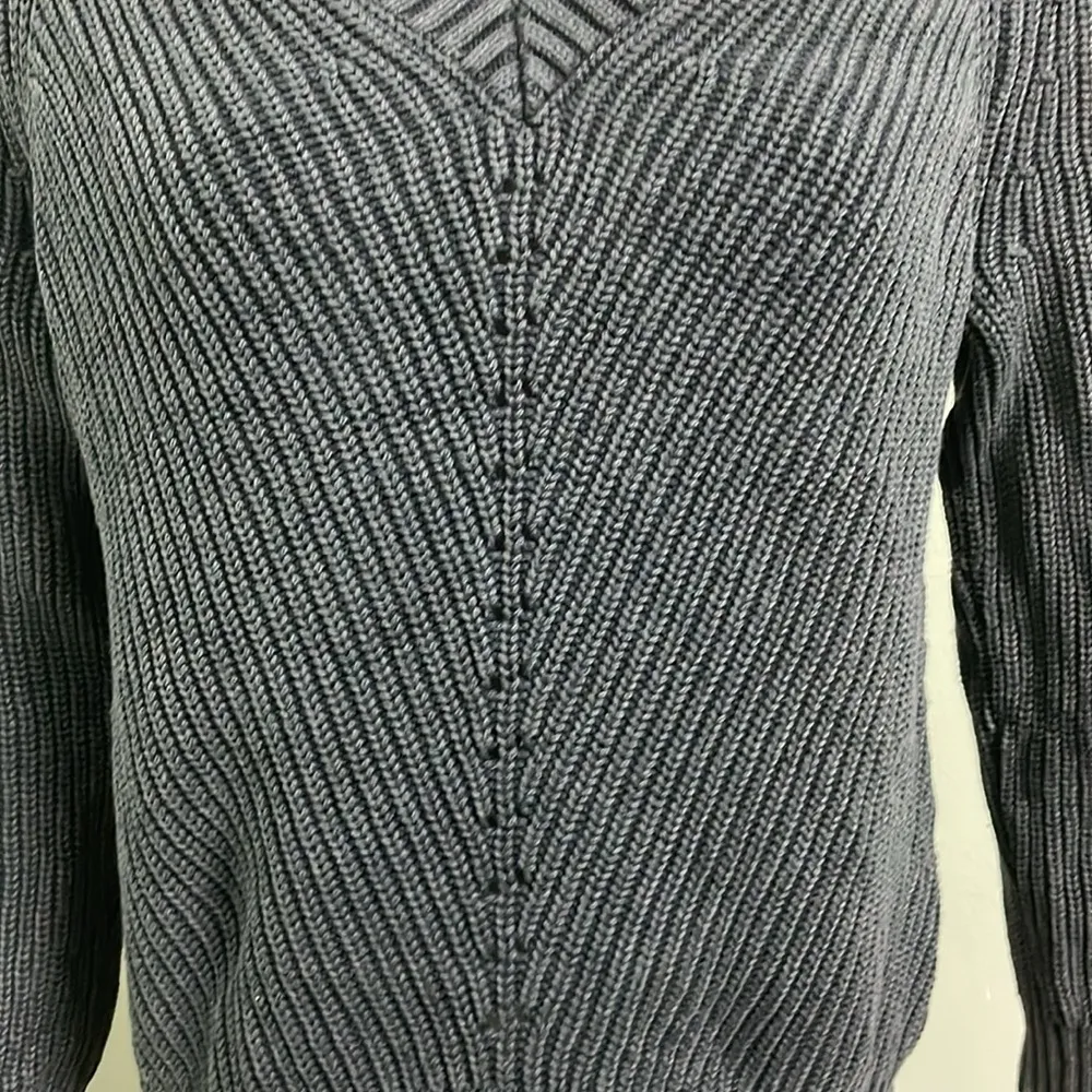 Marine Layer Ezra V-Neck Long Sleeve Pullover Sweater Anthracite Size XS - Image 6