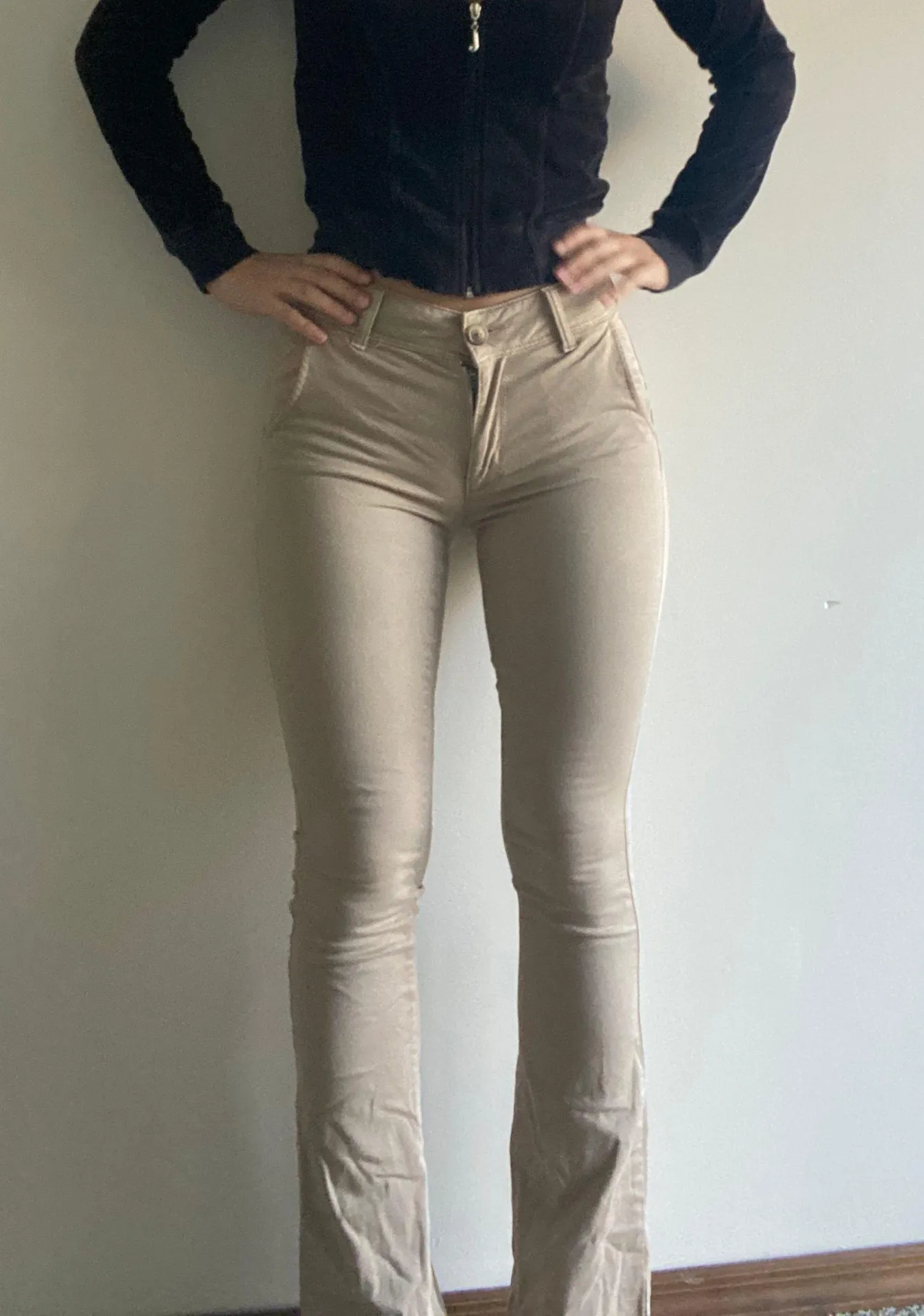 American Eagle Beige Bootcut Flare Jeans Size 2 - Image 2