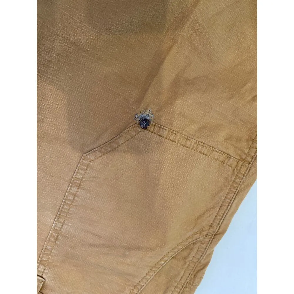 PrAna Khaki/Tan Stretchy Larissa Knicker Shorts Sz 6 Cotton Casual Pockets - Image 2