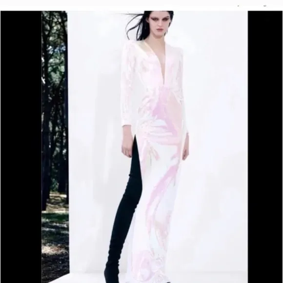 NWOT Alex Perry white sequins dress Size 2 - Image 2