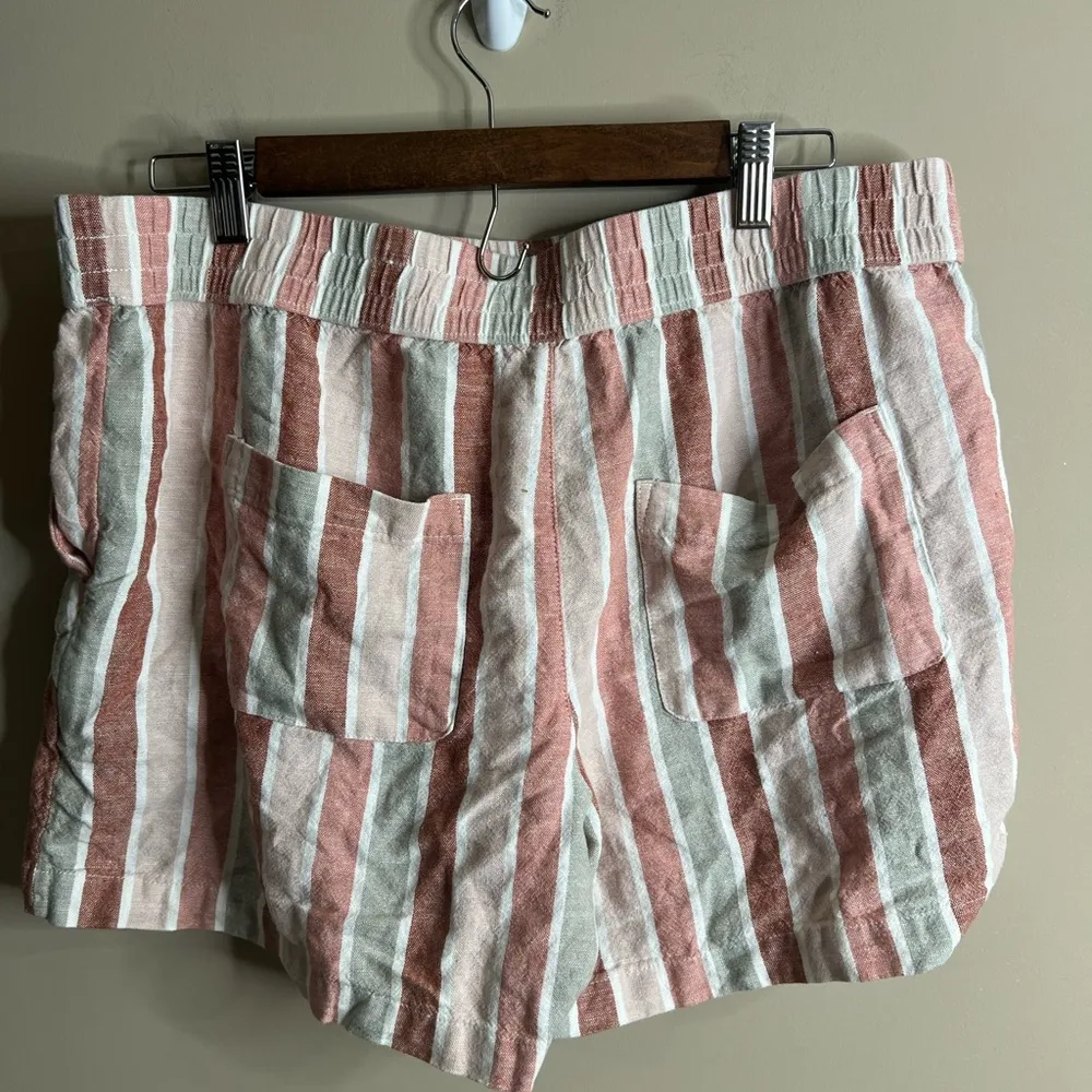 Sonoma size large striped linen blend shorts - Image 9