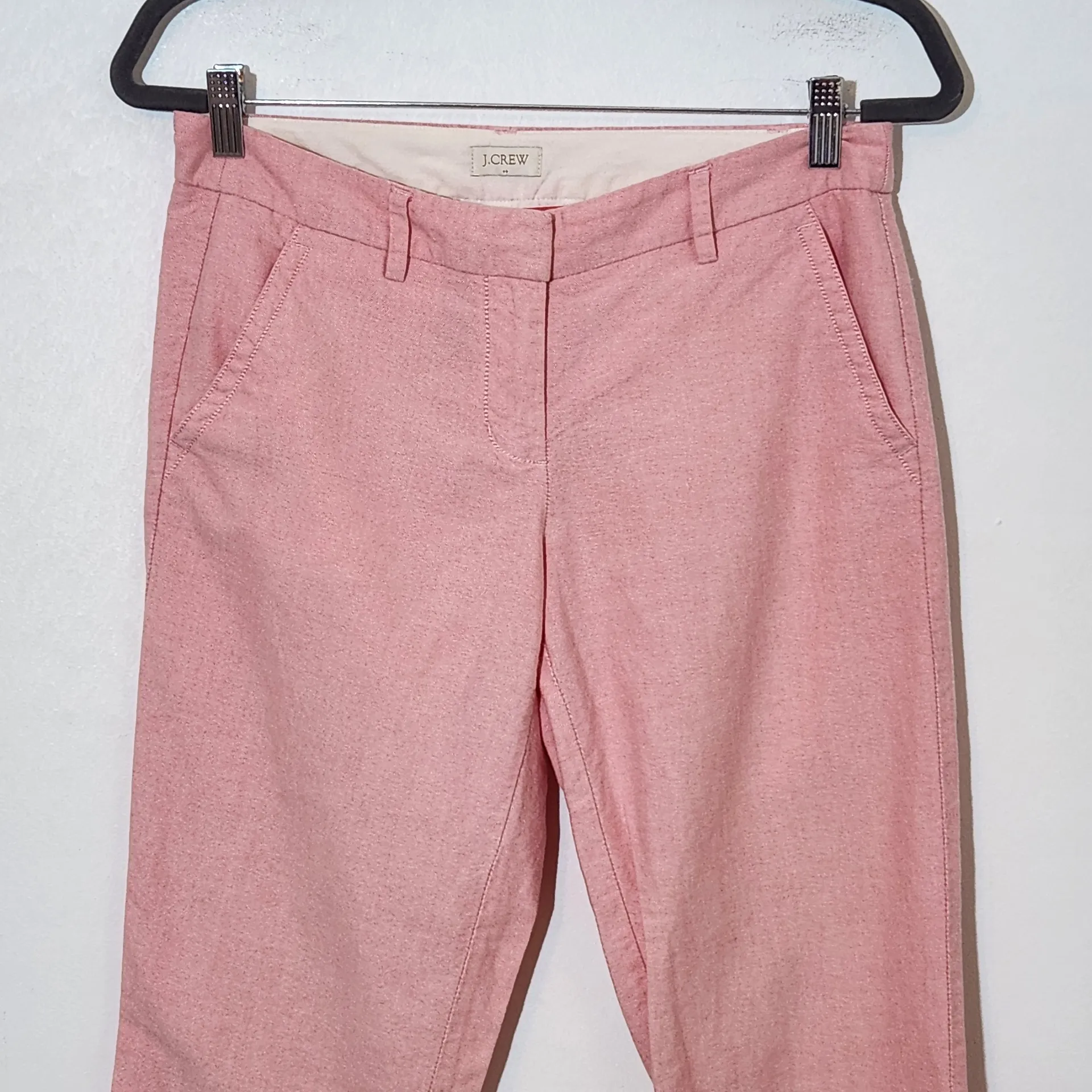 J. Crew Light Pink Capri Pants Size 2 Preppy Pastel Pink Pants - Image 2