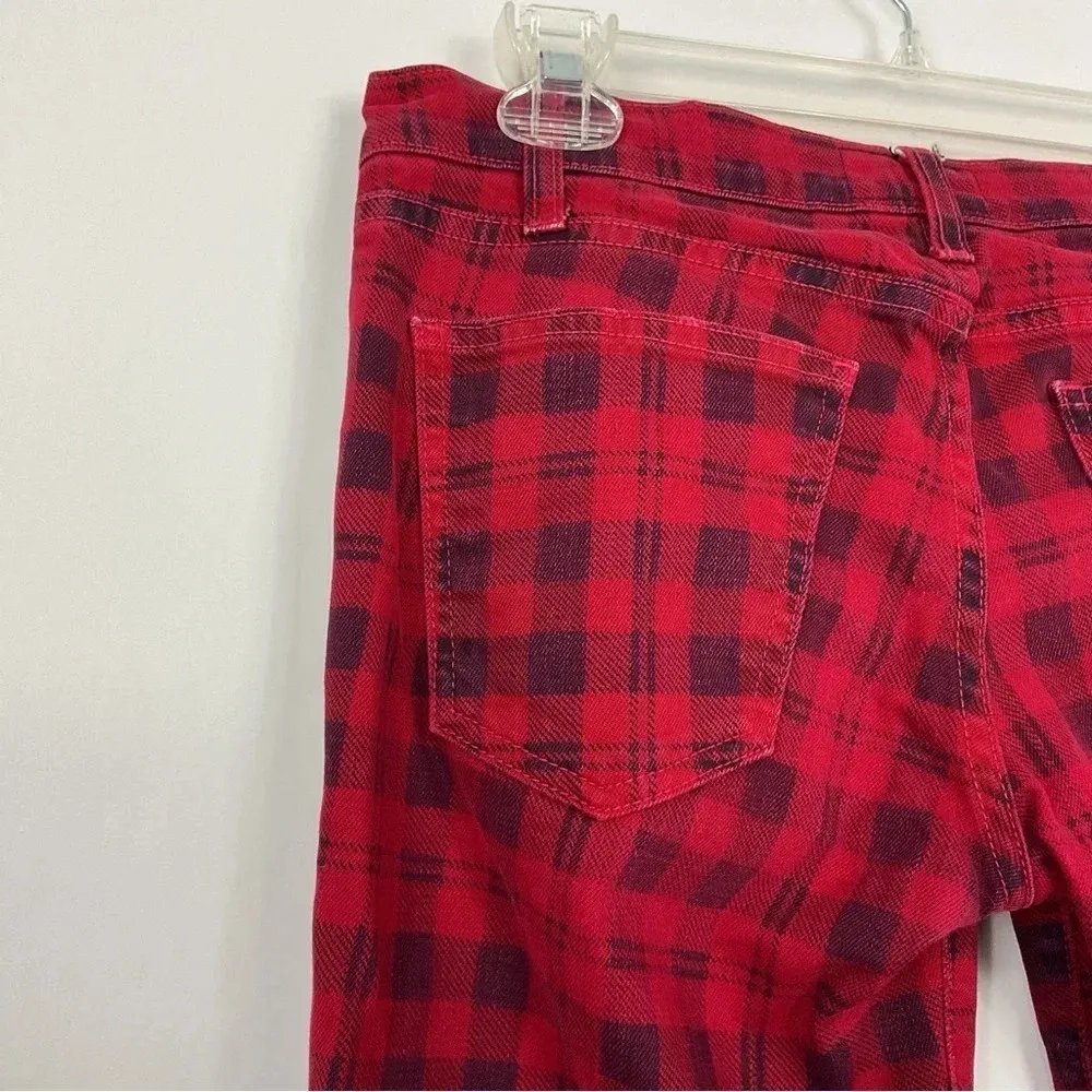 Current Elliott The Stiletto Blood Plaid Skinny‎ Jeans Size 27 - Image 4
