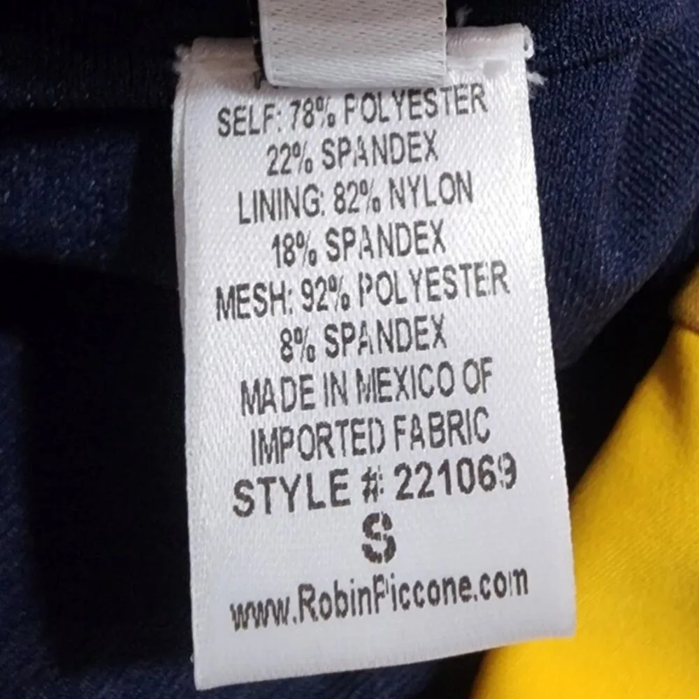 Robin Piccone Charlie High Waist Bikini Swim Bottom Ink Dandelion Small NEW - Image 4