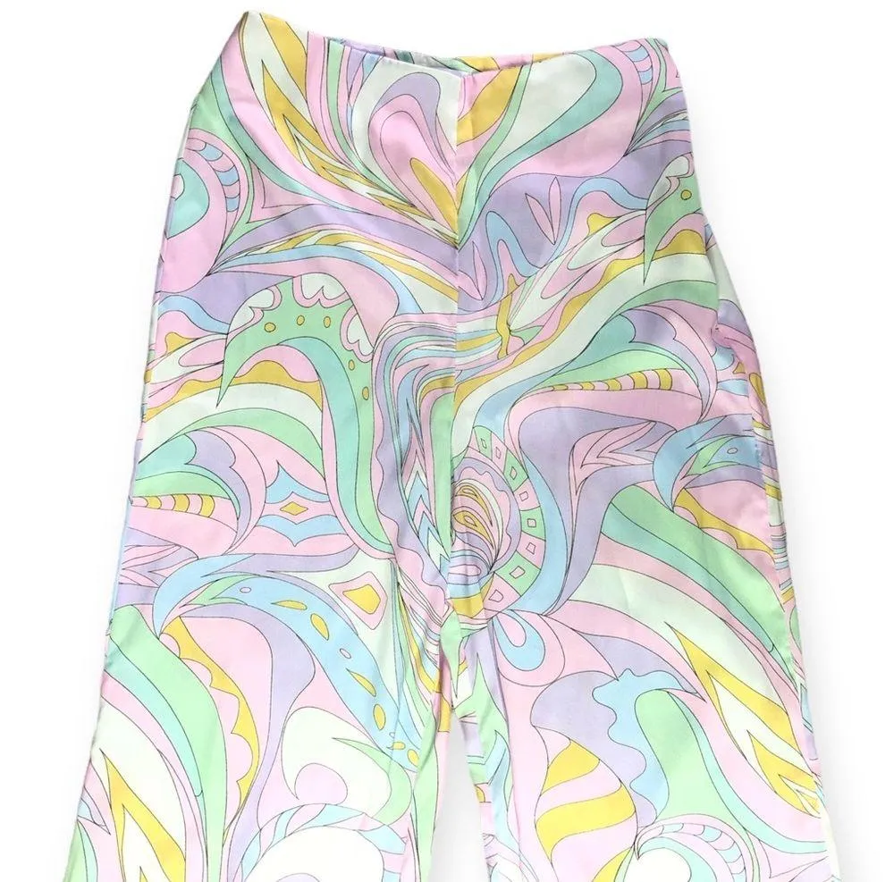 Asos Design Satin Clean Flare Pants in Paisley Print - Image 5