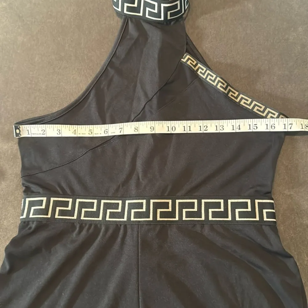 Women’s Black Halter Neck BodyCon Sleeveless Party Jumpsuit Wide Leg Size L NWOT Size L - Image 9