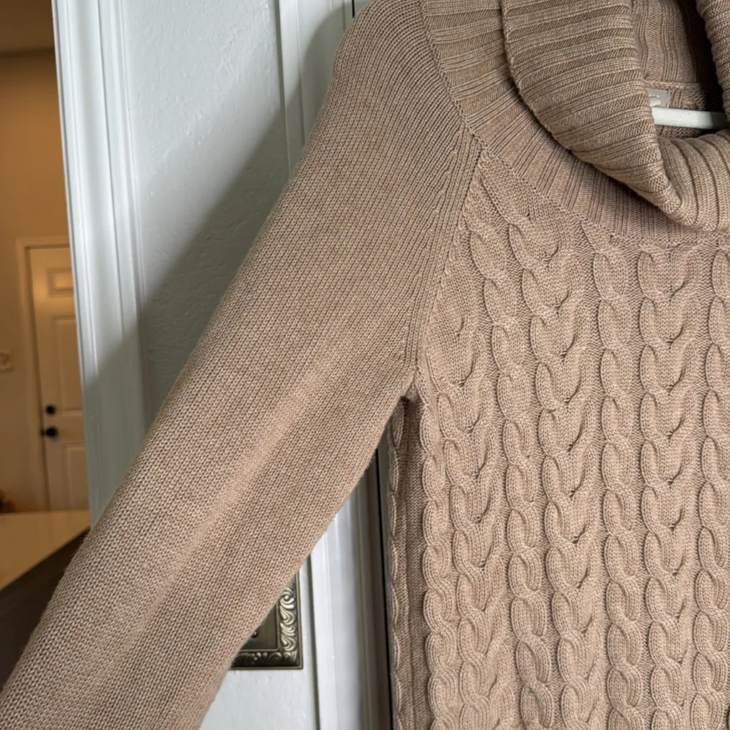 Banana Republic chunky cableknit wool blend cowl neck sweater holiday 2012 - Image 8
