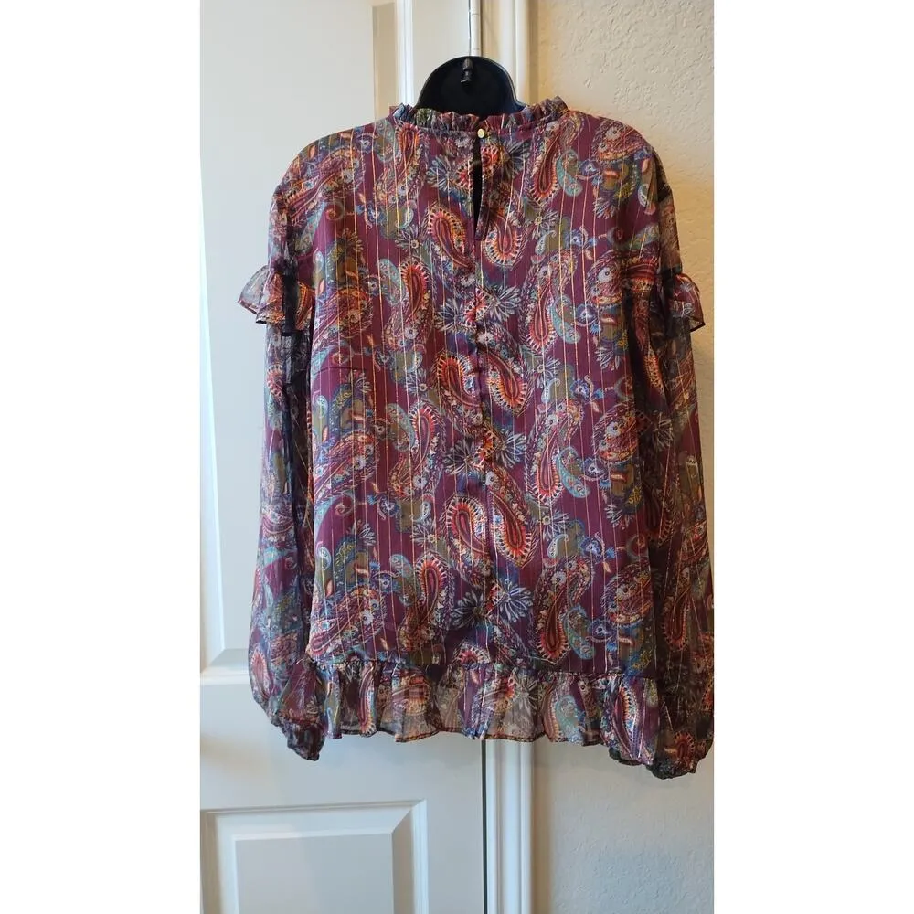 NTW Est.1946 Paisley Print Blouse Long sleeves tops Size 18/20W - Image 4