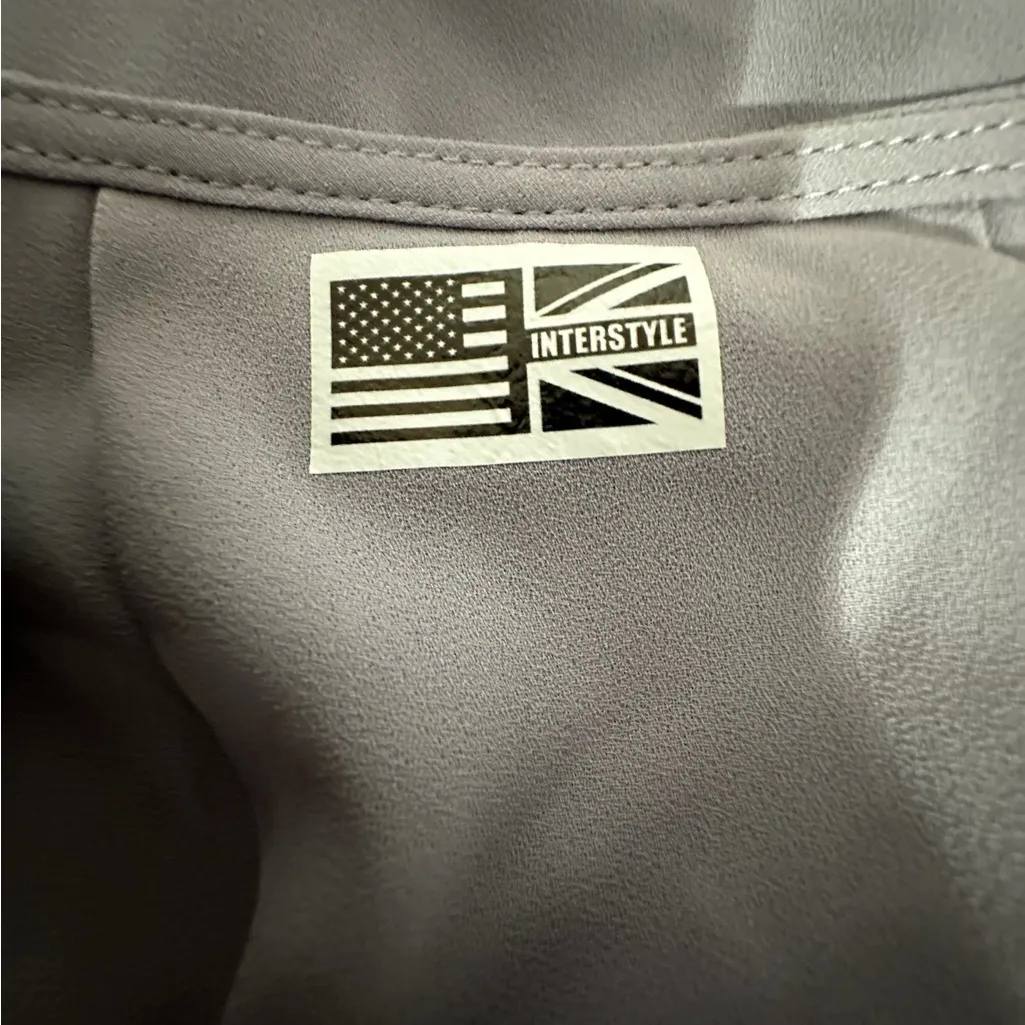 Interstyle “Amethyst” Dusty Lilac Wrap Blouse Soft Drape Long Sleeve Size Small Purple - Image 2