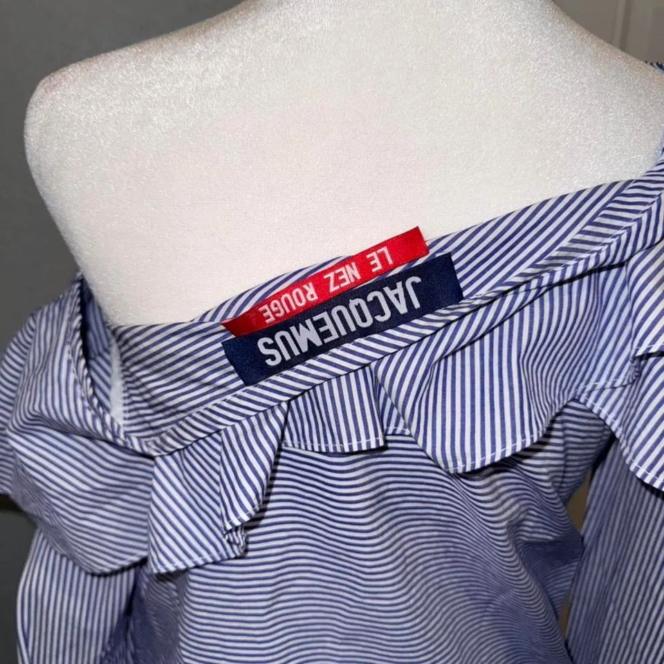 Asymmetrical Frill Shirt Size Small J@cquemus not sure brand 100% - Image 4