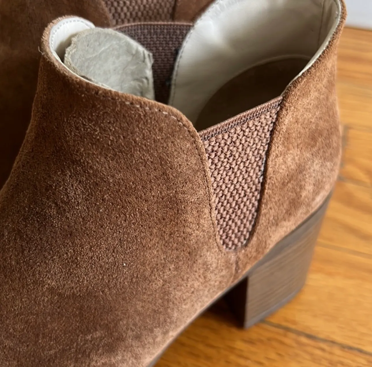 Suede Leather women ankle boots Brown Size 7.5 - Image 6