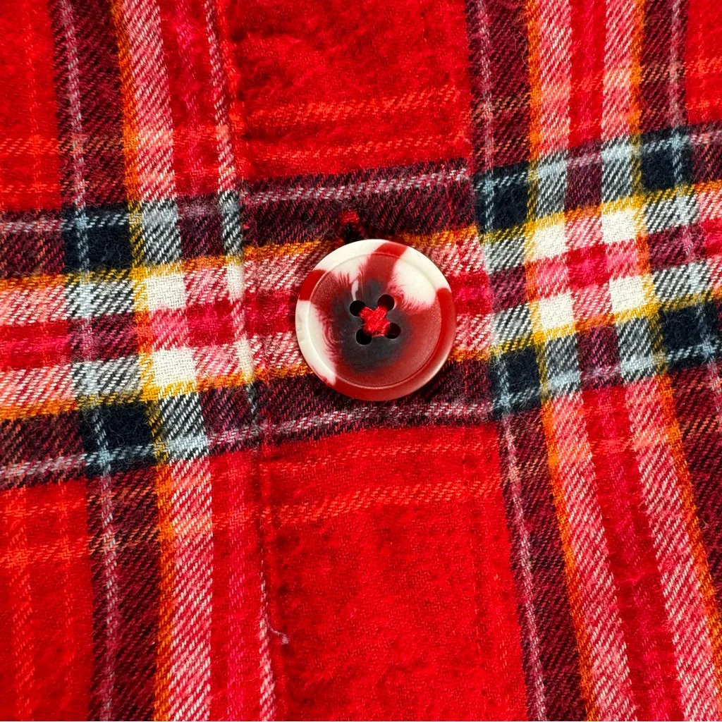Canada Weather gear Womens Red Plaid Flannel Shacket Faux Sherpa Lined Size M Size M - Image 3