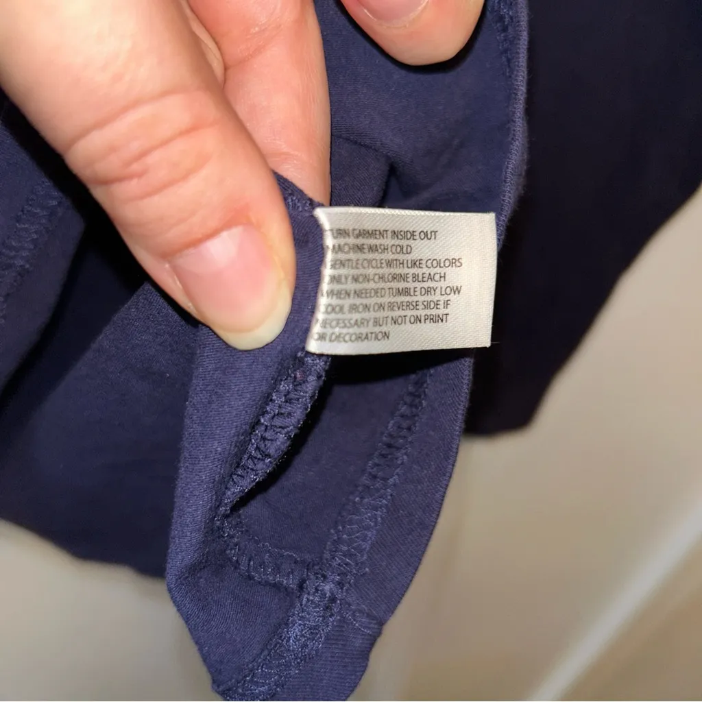 Women’s Navy Blue U.S. Polo Assn. Long Sleeve Crewneck T Shirt Size S Preppy VTG - Image 4