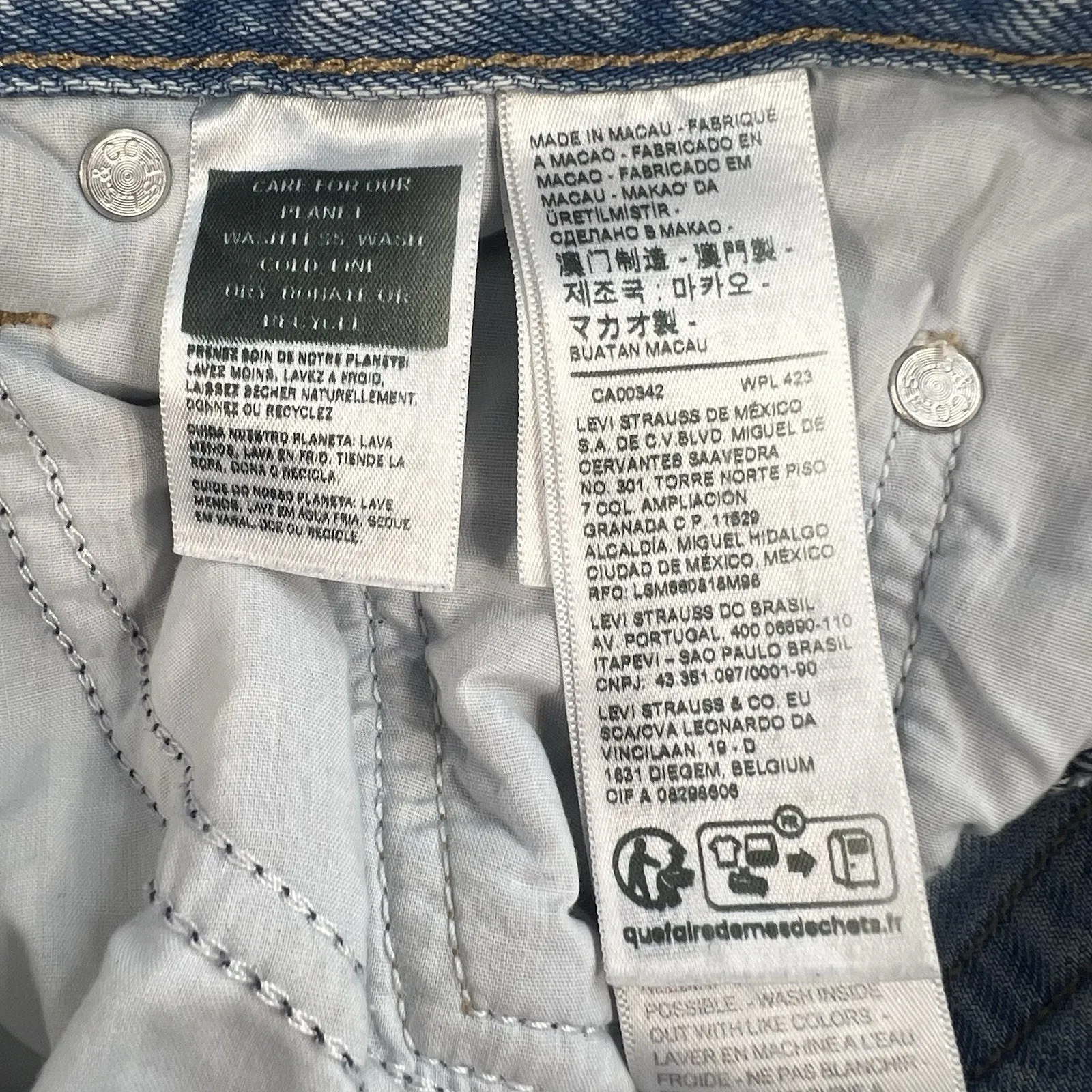 Levi's Sz 25 Premium Baggy Dad Jeans Slouchy Women’s Distressed Holes Grunge - Image 8