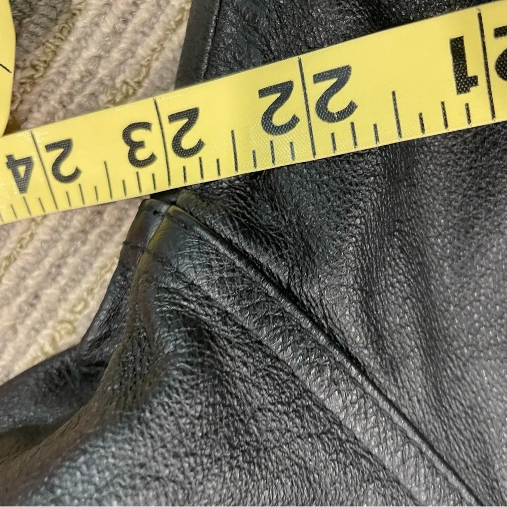 Vtg Y2K Wilson’s Leather Moto Cropped Jacket Sz Medium Biker Asymmetrical - Image 15