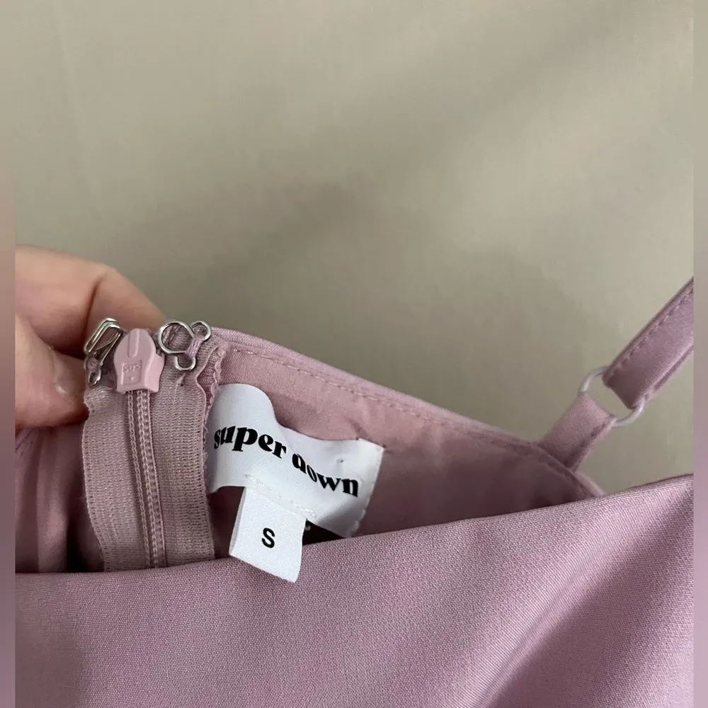 Superdown Mauve Bodycon Mini Dress Small Pink Spaghetti Strap Revolve Cocktail - Image 7